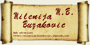 Milenija Buzaković vizit kartica